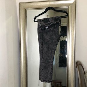 Black Acid Wash Jeans